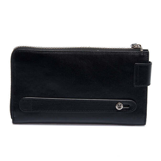 Siyah Hakiki Deri Unisex Portföy Çantası - S1PC00021166-B06 - 3