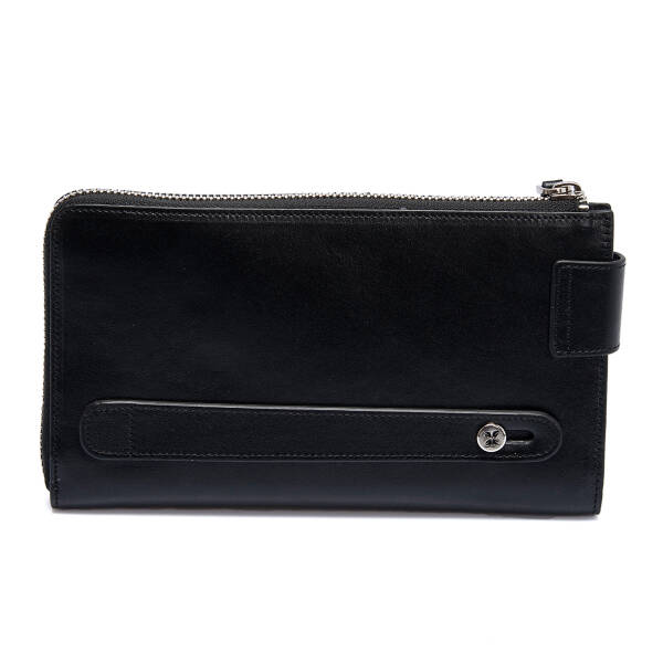 Siyah Hakiki Deri Unisex Portföy Çantası - S1PC00021166-B06 - 3