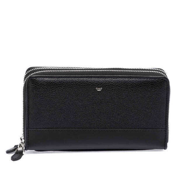 Siyah Hakiki Deri Unisex Portföy Çantası - S1PC00021396-S3J - Tergan