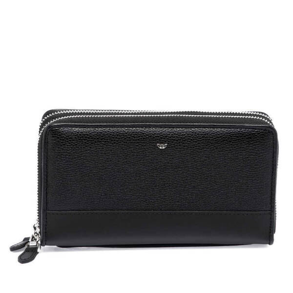 Siyah Hakiki Deri Unisex Portföy Çantası - S1PC00021396-S3J - 1