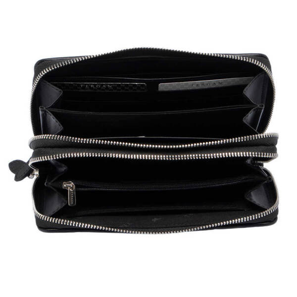 Siyah Hakiki Deri Unisex Portföy Çantası - S1PC00021396-S3J - 4