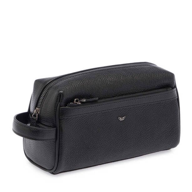Siyah Hakiki Deri Unisex Portföy Çantası - S1PC00021496-A41 - Tergan