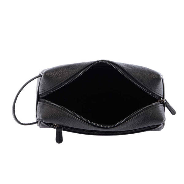 Siyah Hakiki Deri Unisex Portföy Çantası - S1PC00021496-A41 - 4