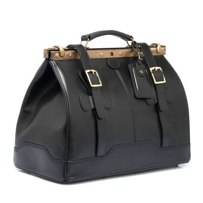 Siyah Deri Unisex Seyahat Çantası - S1SC00002515-A97 - 2
