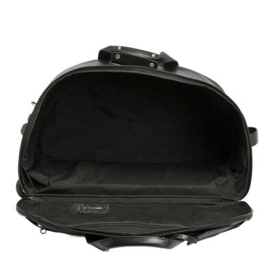 Siyah Deri Unisex Seyahat Çantası - S1SC00002566-A97 - 5