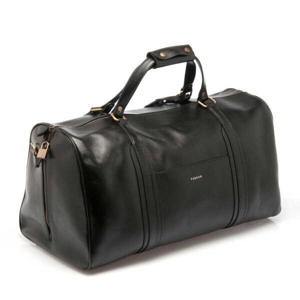 Siyah Deri Unisex Seyahat Çantası - S1SC00002573-A97 - 2