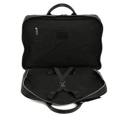 Siyah Deri Unisex Seyahat Çantası - S1SC00021207-A41 - 4