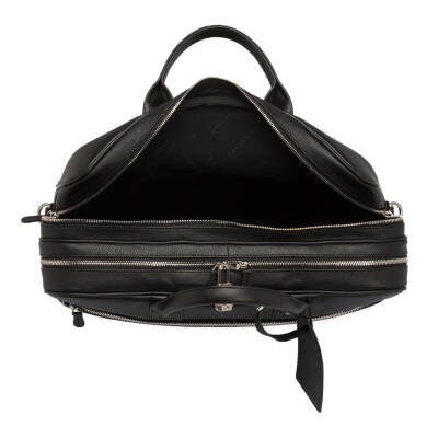 Siyah Deri Unisex Seyahat Çantası - S1SC00021207-A41 - 5
