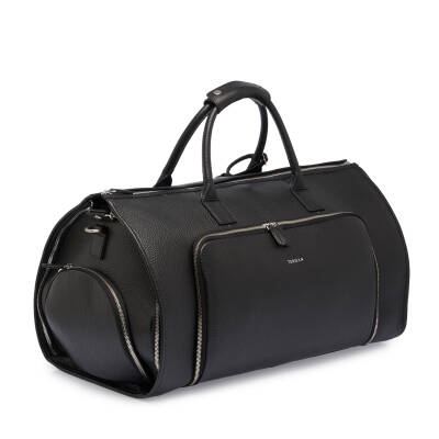Siyah Deri Unisex Seyahat Çantası - S1SC00021504-A41 - 2