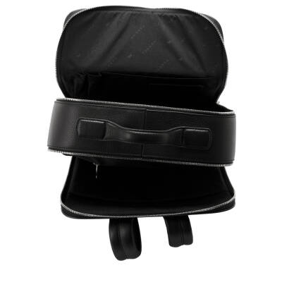 Siyah Deri Unisex Sırt Çantası - S1SR00021454-A41 - 4