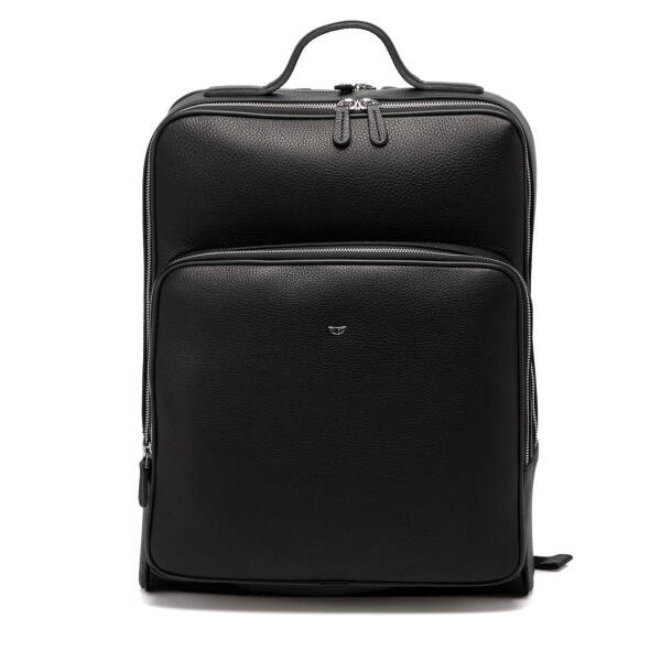 Siyah Hakiki Deri Unisex Sırt Çantası - S1SR00021454-A41 - 1
