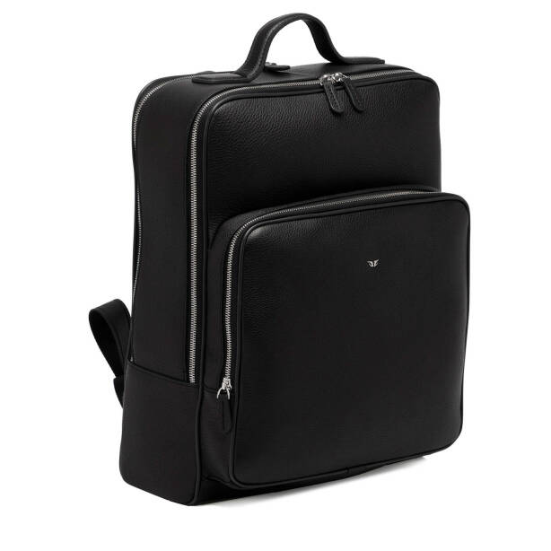 Siyah Hakiki Deri Unisex Sırt Çantası - S1SR00021454-A41 - Tergan