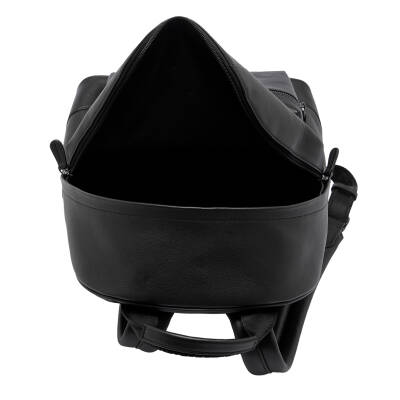 Siyah Deri Unisex Sırt Çantası - S1SR00021491-M4H - 4