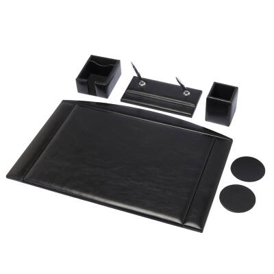 Siyah Deri Unisex Sümen Takımı - S1SU00004754-A97 - 2