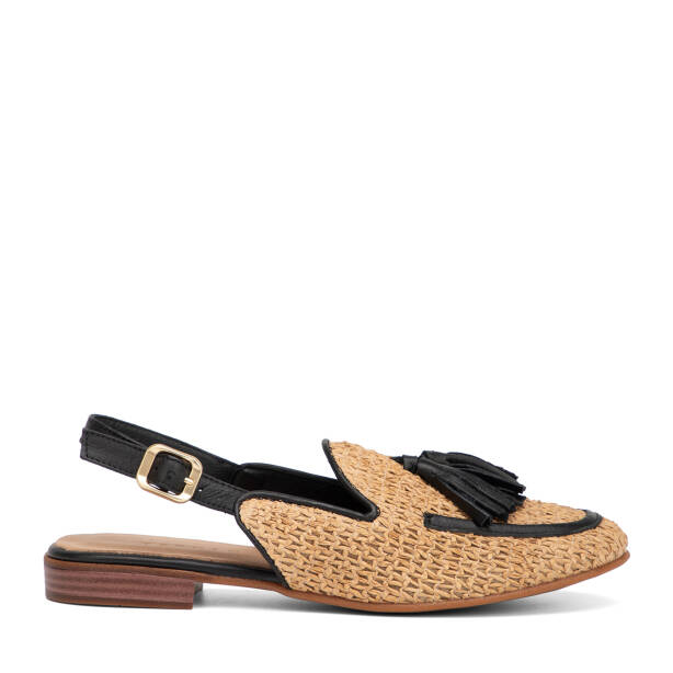 Siyah Deri-Vegan Kadın Babet - K26Y1BB68630-V1S - 1