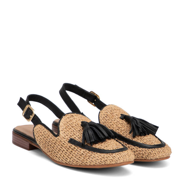 Siyah Deri-Vegan Kadın Babet - K26Y1BB68630-V1S - 2
