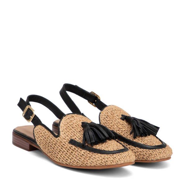 Siyah Deri-Vegan Kadın Babet - K26Y1BB68630-V1S - 2