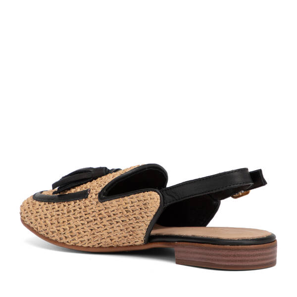 Siyah Deri-Vegan Kadın Babet - K26Y1BB68630-V1S - 4