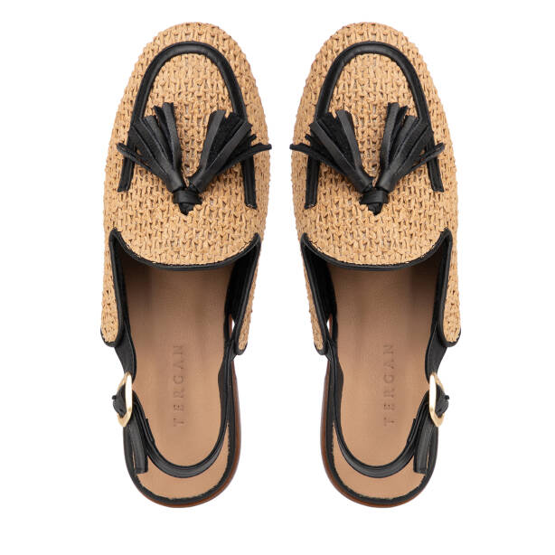 Siyah Deri-Vegan Kadın Babet - K26Y1BB68630-V1S - 5