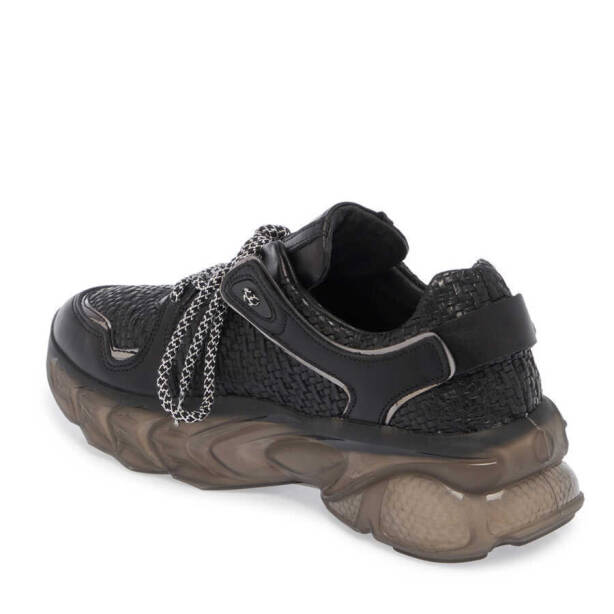 Siyah Deri - Vegan Kadın Sneaker - K24I1AY67342-A23 - 2