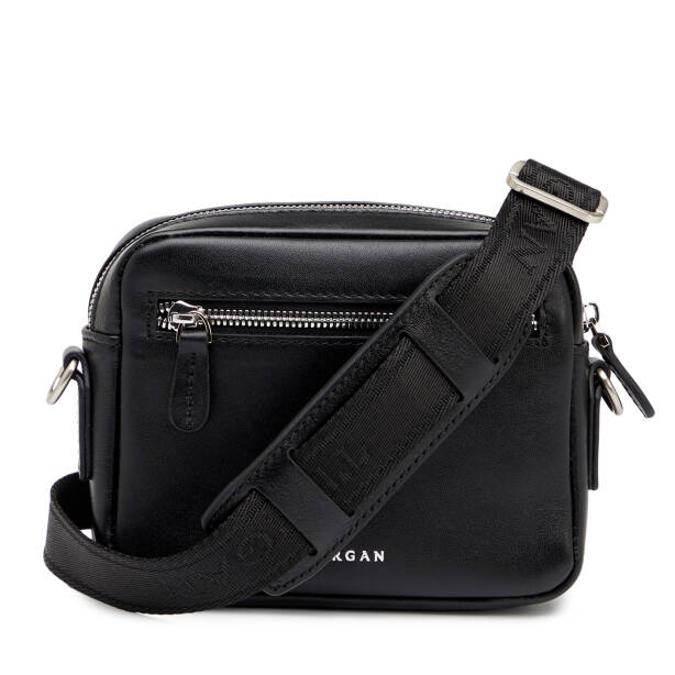 Siyah Hakiki Deri Erkek Çapraz Askılı Çanta - S1AC00021542-A85 - 3