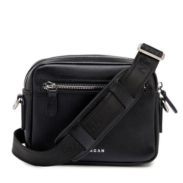 Siyah Hakiki Deri Erkek Çapraz Askılı Çanta - S1AC00021542-A85 - 3