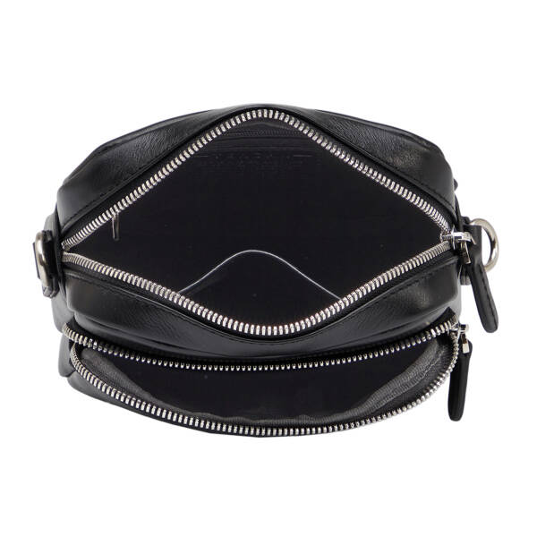 Siyah Hakiki Deri Erkek Çapraz Askılı Çanta - S1AC00021542-A85 - 4