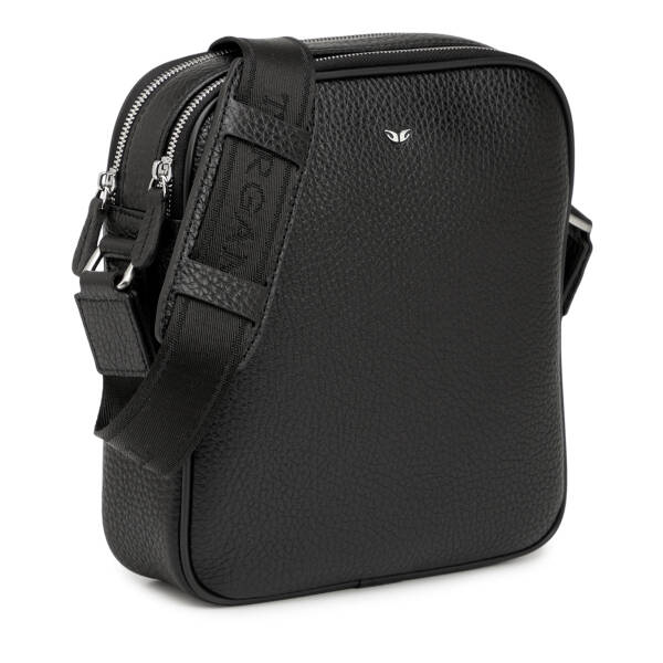 Siyah Hakiki Deri Erkek Çapraz Askılı Çanta - S1AC00021543-V5N - 2