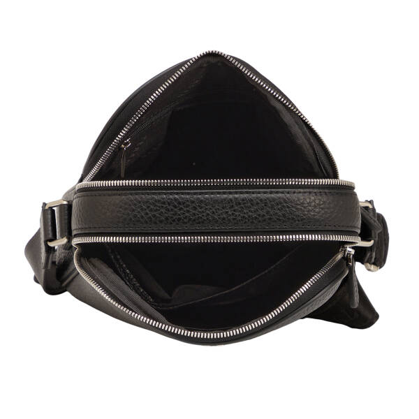 Siyah Hakiki Deri Erkek Çapraz Askılı Çanta - S1AC00021543-V5N - 4