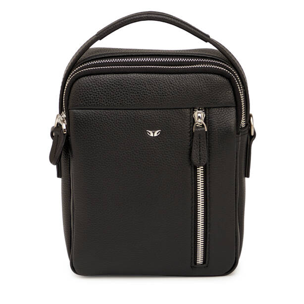 Siyah Hakiki Deri Erkek Çapraz Askılı Çanta - S1AC00021551-A6F - 1