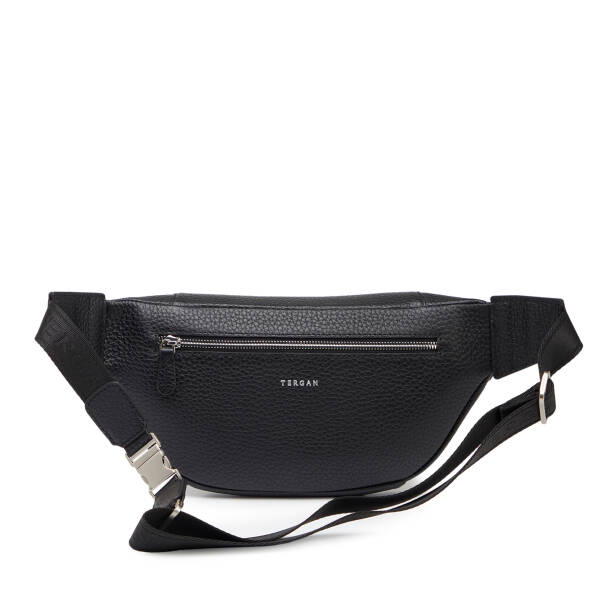 Siyah Hakiki Deri Erkek Bel Çantası - S1BL00021549-V5N - Tergan
