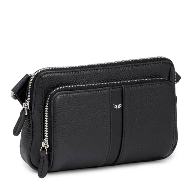 Siyah Hakiki Deri Erkek Bel Çantası - S1BL00021559-A41 - Tergan