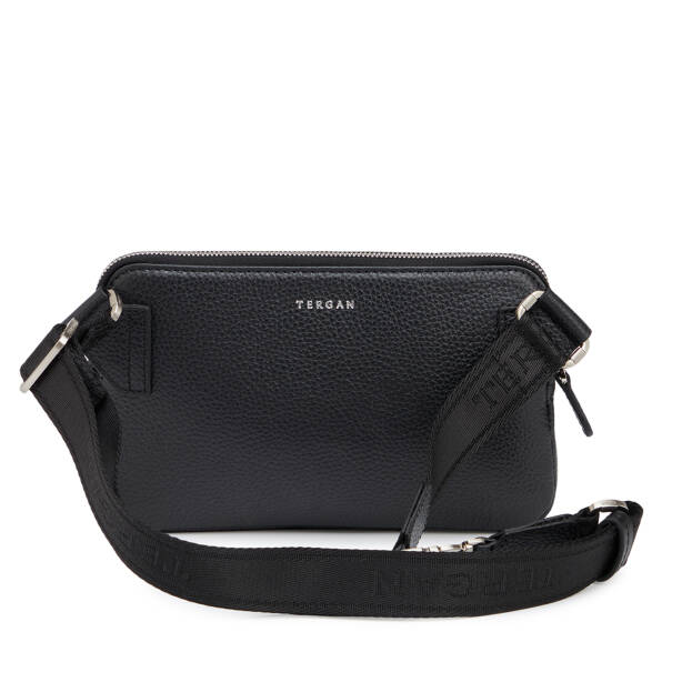 Siyah Hakiki Deri Erkek Bel Çantası - S1BL00021559-A41 - Tergan
