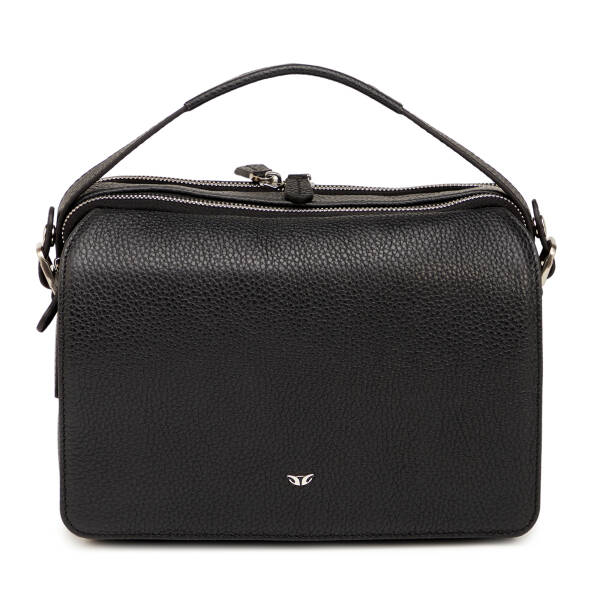 Siyah Hakiki Deri Erkek Çapraz Askılı Çanta - S1AC00021555-A41 - 1