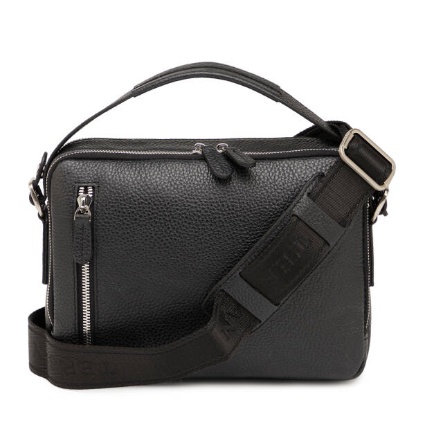 Siyah Hakiki Deri Erkek Çapraz Askılı Çanta - S1AC00021555-A41 - 3