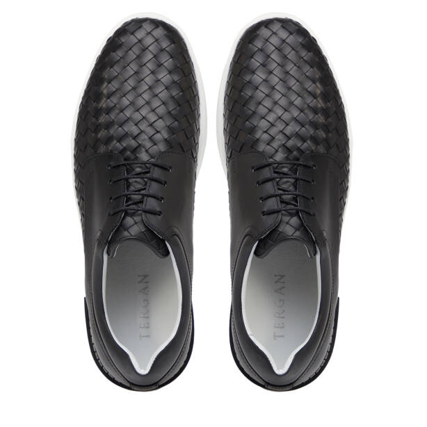 Siyah Hakiki Deri Erkek Casual Ayakkabı - E25I1AY57314-C1U - 5