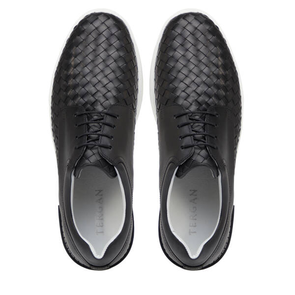 Siyah Hakiki Deri Erkek Casual Ayakkabı - E25I1AY57314-C1U - 5