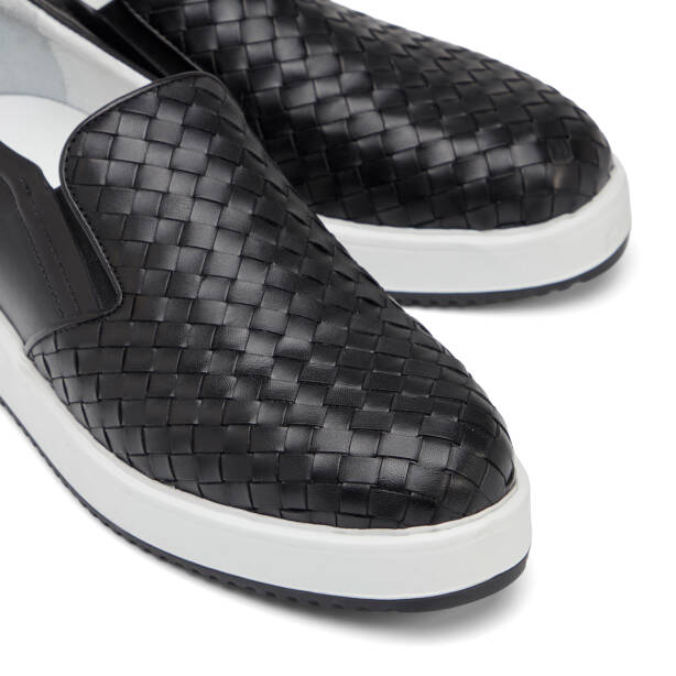 Siyah Hakiki Deri Erkek Casual Ayakkabı - E25I1AY57315-C1U - 3