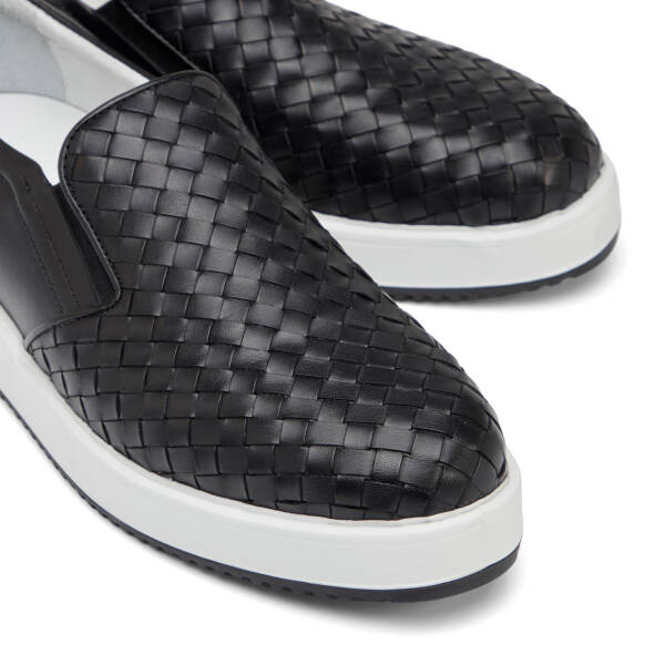 Siyah Hakiki Deri Erkek Casual Ayakkabı - E25I1AY57315-C1U - 3