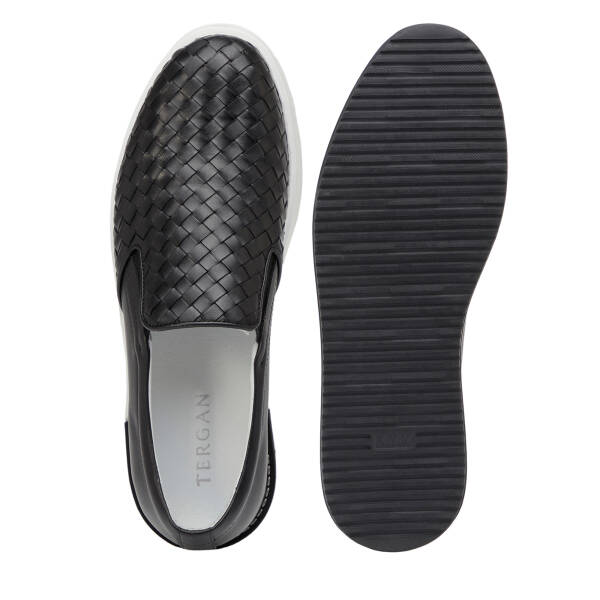 Siyah Hakiki Deri Erkek Casual Ayakkabı - E25I1AY57315-C1U - 6