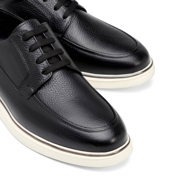 Siyah Hakiki Deri Erkek Casual Ayakkabı - E26I1AY57589-A41 - 3