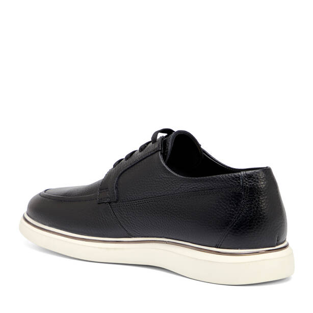 Siyah Hakiki Deri Erkek Casual Ayakkabı - E26I1AY57589-A41 - 4