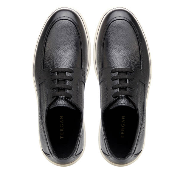 Siyah Hakiki Deri Erkek Casual Ayakkabı - E26I1AY57589-A41 - 5