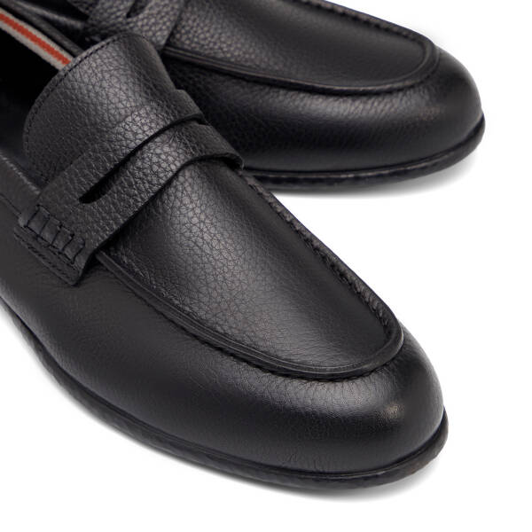 Siyah Hakiki Deri Erkek Casual Ayakkabı - E26I1AY57639-A23 - 3