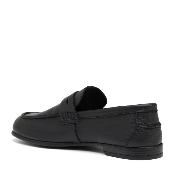 Siyah Hakiki Deri Erkek Casual Ayakkabı - E26I1AY57639-A23 - 4