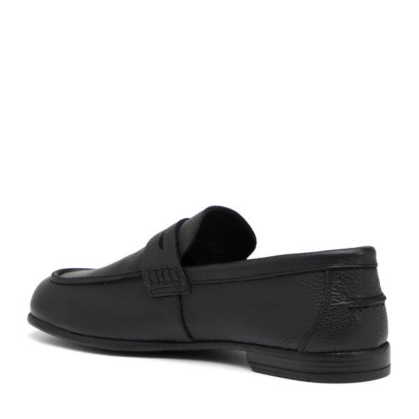 Siyah Hakiki Deri Erkek Casual Ayakkabı - E26I1AY57639-A23 - 4