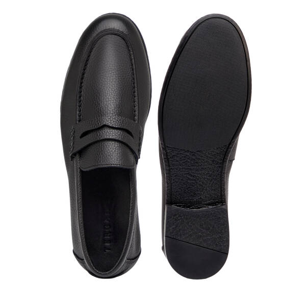 Siyah Hakiki Deri Erkek Casual Ayakkabı - E26I1AY57639-A23 - 6