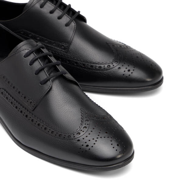 Siyah Hakiki Deri Erkek Casual Ayakkabı - E26I1AY57719-A23 - 3