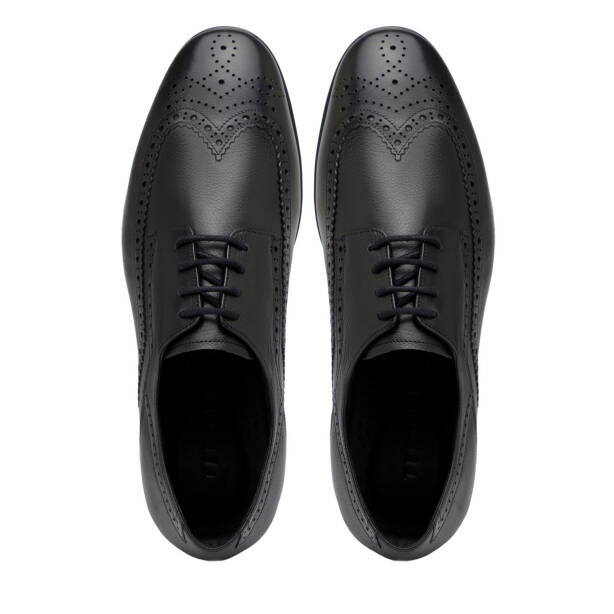 Siyah Hakiki Deri Erkek Casual Ayakkabı - E26I1AY57719-A23 - 5