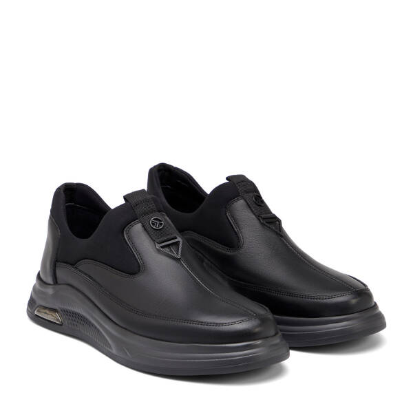 Siyah Hakiki Deri Erkek Casual Ayakkabı - E26I1AY57730-A23 - 2